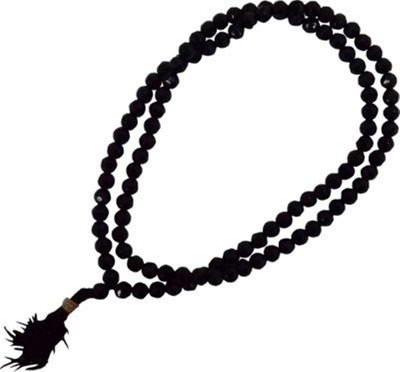 GIFTION Black Hakik Mala (Agate) Stone Necklace Agate Stone Necklace Wood Chain