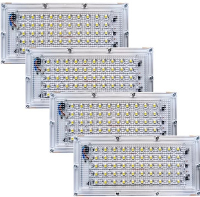 RIBQO pack of 4 flood light 50 watt Flood Light Outdoor Lamp(White)