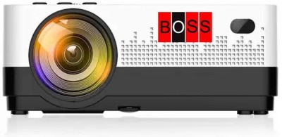 BOSS S13 Office/Home Full Hd Projector 4000 Lumens 1920X1080 - 180" display with Miracast, Wifi & HDMI/AV/VGA/USB/TV Input Portable Projector (White) (4000 lm / Remote Controller) Portable Projector(White, Black)