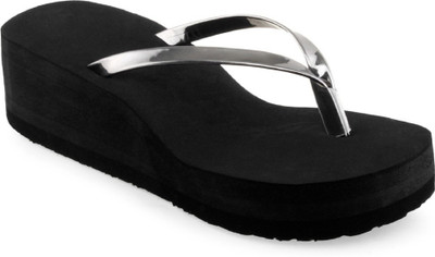 Yashasvi Women Slippers(Silver , 8)