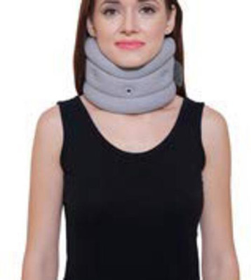 NIPM SURGICAL Cervical Collar Soft for neck support(Grey)-Small Neck Support