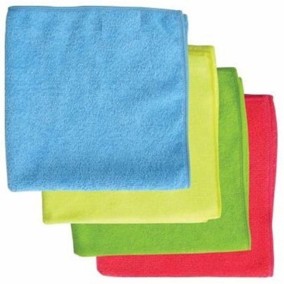 KitchenFest 340 GSM MicrofibER Cleaning Cloth Size: 40cm x 40cm Wet and Dry Microfibre Cleaning Cloth(4 Units)
