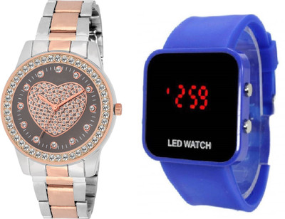 COSMIC BLUE LED big screen -35 mm led KIDS DIGITAL Analog-Digital Watch  - For Boys & Girls