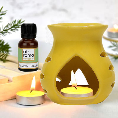 Airroma Yellow Diffuser Set with Lemon Grass 10ml oil and 2pcs Candle Diffuser Set, Diffuser, Aroma Oil Yellow Diffuser Set with Lemon Grass 10ml oil and 2pcs Candle(4 x 1 Units) Airroma Yellow Diffuser Set with Lemon Grass 10ml oil and 2pcs Candle Diffuser Set, Diffuser, Aroma Oil Yellow Diffuser Set with Lemon Grass 10ml oil and 2pcs Candle(4 x 1 Units)