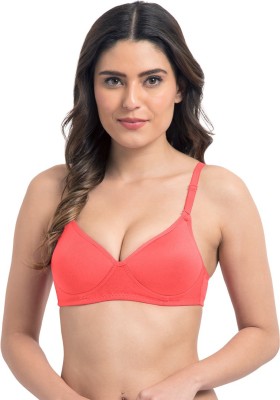 KOMLI Medium Padded Wirefree Women T-Shirt Lightly Padded Bra(Pink)