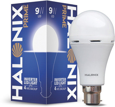 HALONIX 9 W Inverter Round B22 Inverter Bulb(White)