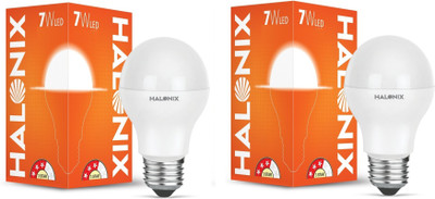 HALONIX 7 W Basic Round E27 LED Bulb(Yellow, Pack of 2)