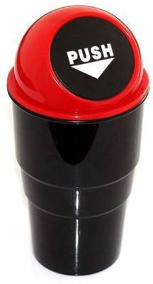 Ruby Portable Mini Car Dustbin/Trash Bin Plastic Dustbin(Red)