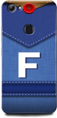 WallCraft Back Cover for Vivo Y81, Vivo 1803 F, F LETTER, F NAME, BLUE, JEANS, F ALPHABET, ALPHABET(Multicolor, Dual Protection, Pack of: 1)