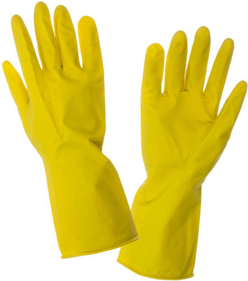 SEN ENTERPRISE Reusable Rubber Hand Gloves/Latex Safety Gloves Wet and Dry Glove(Free Size)