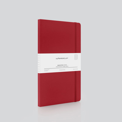 myPAPERCLIP Executive Series Book-size Notebook Ruled 192 Pages(Red)