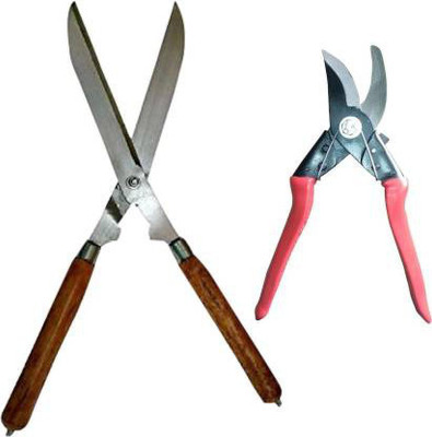 fitweight Hedge Shear With Wooden Handle Garden Tool Kit (2 Tools) Garden Tool Kit(2 Tools)