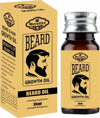 Meralite Beard Growth Oil For Men - Longer & Thicker Beard growth Hair Oil(35 ml)