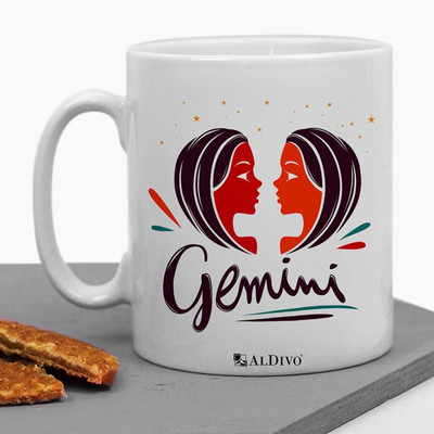 alDivo Printed Gemini Zoadic Sign Premium Quality Ceramic Coffee Mug(350 ml)