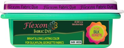 flexon Fabric Dye for Silk georgette Fabrics (Dark Green))