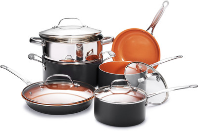 GOTHAM STEEL Induction Bottom Non-Stick Coated Cookware Set(Aluminium, 10 - Piece)
