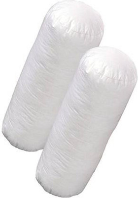 Swikon star Microfibre Bolster Pack of 2 Solid(White)