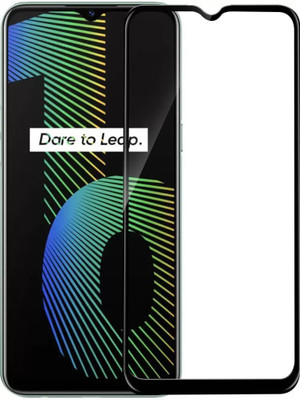 Kruvln Edge To Edge Tempered Glass for Realme Narzo 10A(Pack of 1)