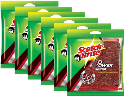 Scotch-Brite Power Scrub Scrub Pad, Scrub Sponge(Medium, Pack of 6)
