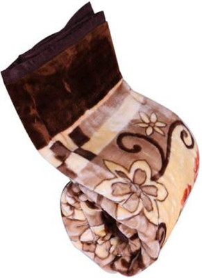 Swikon star Printed Double Mink Blanket for  Mild Winter(Woollen Blend, Multicolor)