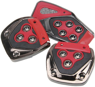 SRPHERE 3 Pcs Non-Slip Manual CS-375 Car Pedals kit Pad Covers Set for All Cars (Red) Car Pedal
