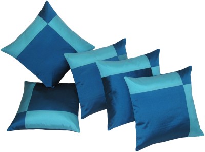 ZIKRAK EXIM Abstract Cushions Cover(Pack of 5, 40 cm*40 cm, Blue, Light Blue)