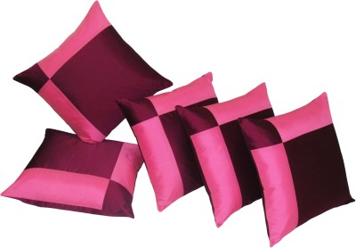 ZIKRAK EXIM Abstract Cushions Cover(Pack of 5, 40 cm*40 cm, Pink, Lavender)
