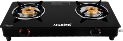 MACIZO Edge Plus ISI Certified Glass Manual Gas Stove(2 Burners)