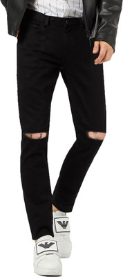 Krossbone Slim Men Black Jeans