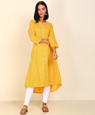 biba-women-self-design-high-low-kurtayellow
