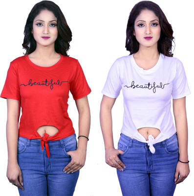 Kanchan World Casual Half Sleeve Printed Women Multicolor Top