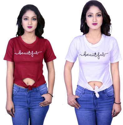 Kanchan World Casual Half Sleeve Printed Women Multicolor Top