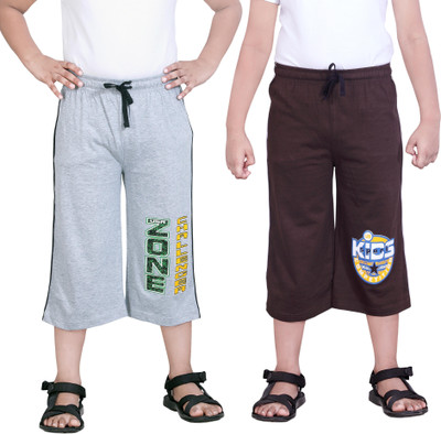 dongli Three Fourth For Boys(Grey Pack of 2)