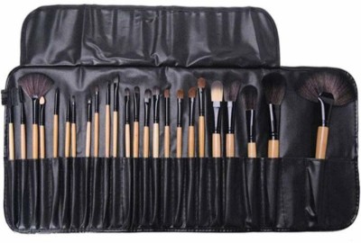 Miss Hot Makeup Brush Set with PU Leather Case (Pack of 24)(Pack of 24)