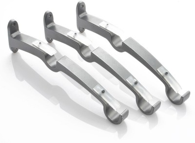 Deco Window Silver Rod Rail Bracket Metal(Pack of 3)