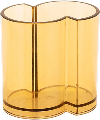 OMEGA 1 Compartments Plastic Pen/Pencil Holder - Crystal Smoky Brown Colour(Smoky)