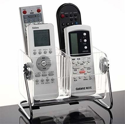 DITCAFOS 6 Compartments Acrylic Remote Control Holder(Clear)