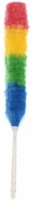 KITCHEN INDIA Long Multipurpose Multicolour Neon Plastic Microfiber PP Static Duster, Electrostatic Cleaning Brush Anti-Static Screen Cleaner Sweeper Broom with Strong handle hook Dry Duster