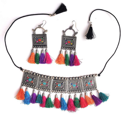 Essence Of Fashion Alloy Multicolor Jewellery Set(Pack of 1)
