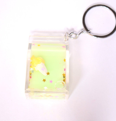 NISHKAM Cute Slime Fruity Glittery green keychain Key Chain