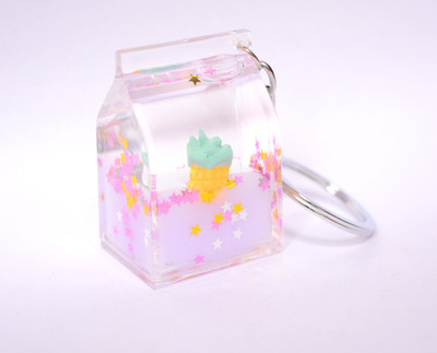 NISHKAM Cute SlimeFruity Glittery purple keychain ; bst for gifting purposes! Key Chain