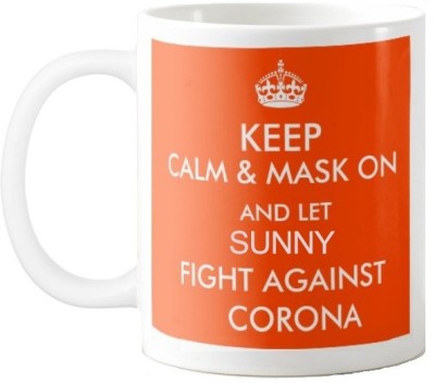 Exocticaa Keep Calm and Let Sunny fight Sl 79 Ceramic Coffee Mug(325 ml)