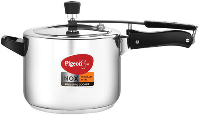 Pigeon Inox Inner Lid 5 L Inner Lid Induction Bottom Pressure Cooker(Stainless Steel)
