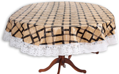 Stylista Lattice 2 Seater Table Cover(Beige, PVC)