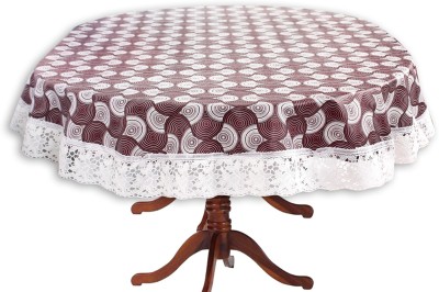 Stylista Printed 2 Seater Table Cover(Pink, PVC)