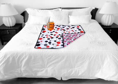 PCT Square Pack of 1 Table Placemat(White, Black, PVC)