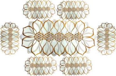 DELHI PVC CORP Gold 80 cm Table Runner(Nylon)