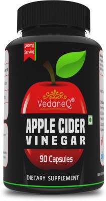 VedaneQ Apple Cider Vinegar Capsules 500mg Supplement for Immune Support 90 Capsules(90 No)