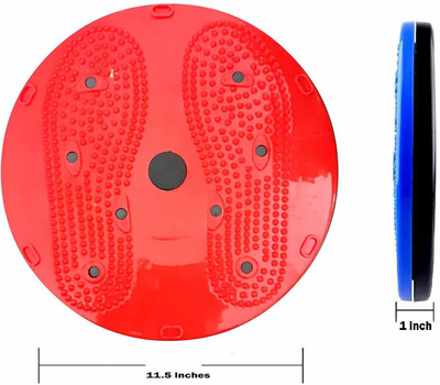 EMERET 4 in 1 Unisex Tummy Twister Oblique Workout Burn Fat for Men and Women Multicolor Ab Exerciser(Red, Blue)