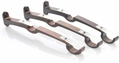 Deco Window Brown Rod Rail Bracket Metal(Pack of 3)